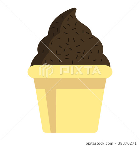 Chocolate cream cupcake sign isolated Chocolate cream cupcake sign isolated 39376271