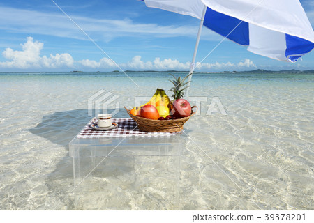 Beautiful beaches and fruits of Tropical country Beautiful beaches and fruits of Tropical country 39378201