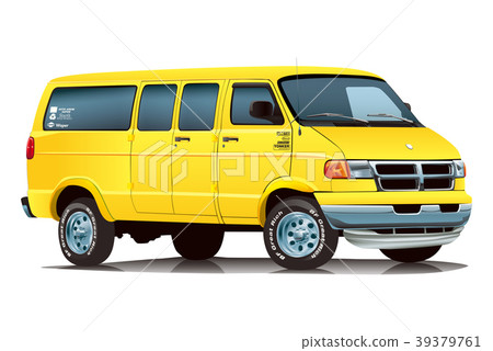 American car van yellow 39379761