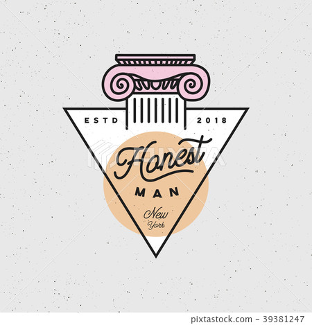 honest man clothing company label. vector honest man clothing company label. vector 39381247