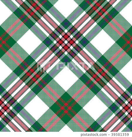 Pixel seamless pattern check tartan fabric texture 39381359
