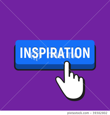 Hand Mouse Cursor Clicks the Inspiration Button. Hand Mouse Cursor Clicks the Inspiration Button. 39382802