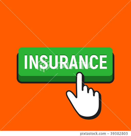 Hand Mouse Cursor Clicks the Insurance Button. Hand Mouse Cursor Clicks the Insurance Button. 39382803