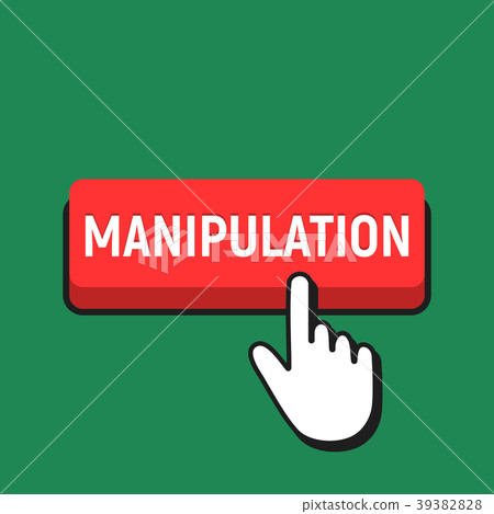 Hand Mouse Cursor Clicks the Manipulation Button. 39382828