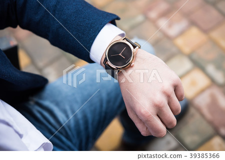 Elegant young business man's hand with fashion no Elegant young business man's hand with fashion no 39385366