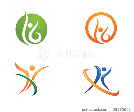 Human character logo sign 39385662