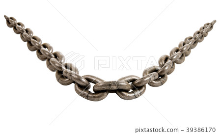 steel-wire chain, isolated 39386170