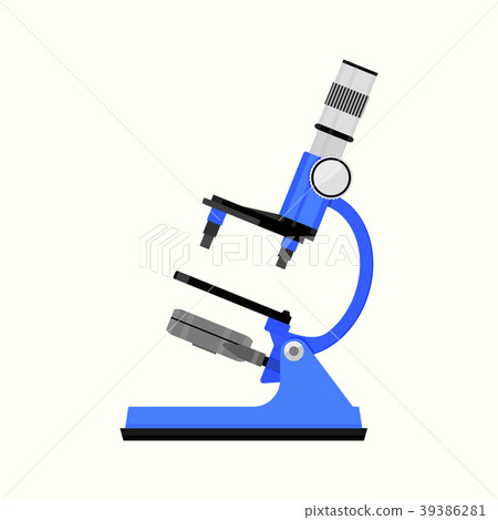 Microscope isolated flat Microscope isolated flat 39386281