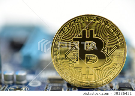 Gold bitcoin and motherboard Gold bitcoin and motherboard 39386431