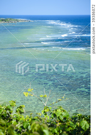 海洋沙子海灘Okinoerabu-jima風景 39386872