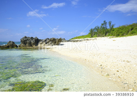 Youthful child beach Okinoerabu-jima sandy beach Youthful child beach Okinoerabu-jima sandy beach 39386910