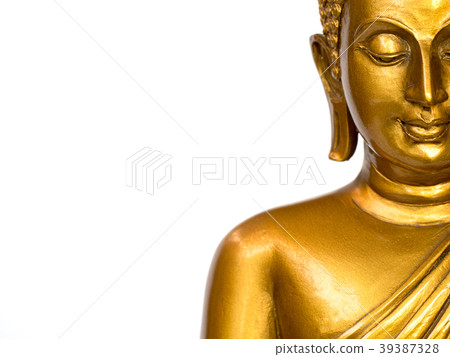 The part of face golden antique Buddha statue The part of face golden antique Buddha statue 39387328