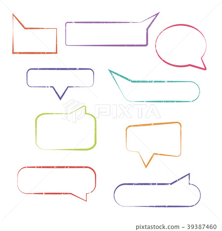 Set of grunge speech bubbles, vector illustration. Set of grunge speech bubbles, vector illustration. 39387460