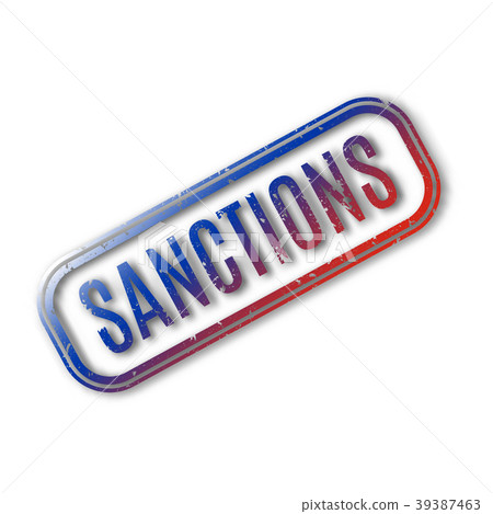 Rectangular rubber stamp with text sanction Rectangular rubber stamp with text sanction 39387463