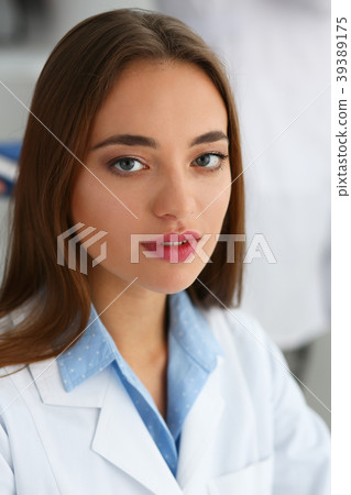 Smiling beautiful technician woman portrait 39389175