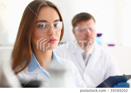 Smiling beautiful technician woman portrait 39389202