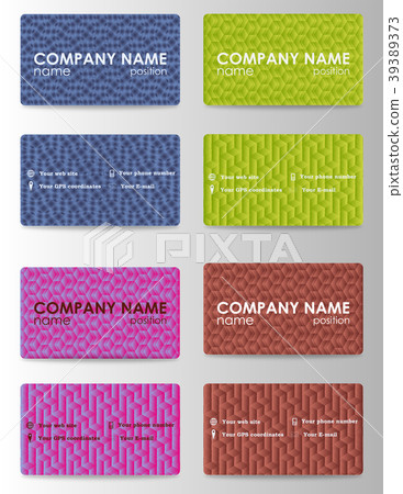 Set of 8 metallic themed business card templates 39389373