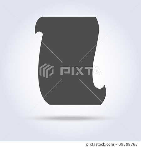 Paper scroll list gray icon Paper scroll list gray icon 39389765