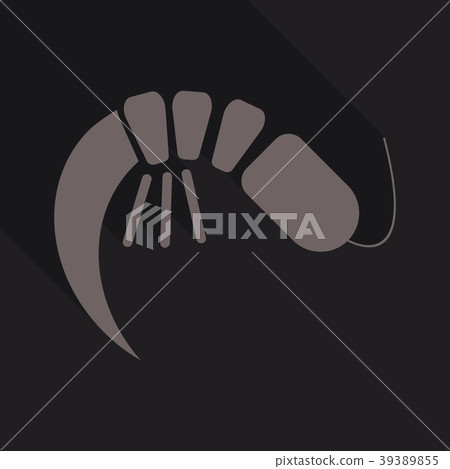 One Cooked Shrimp Without Shell Primitive Cartoon 39389855