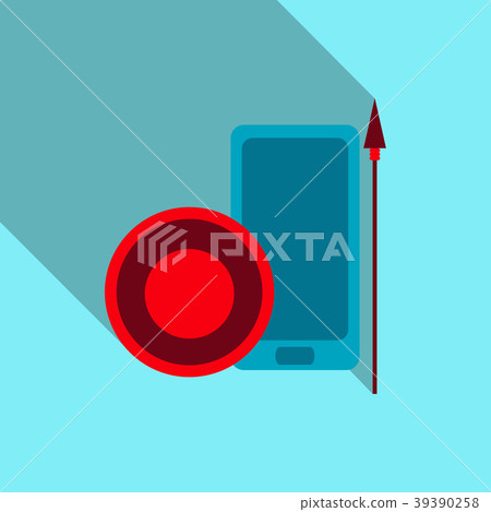 Abstract style modern and vintage mobile gadgets 39390258