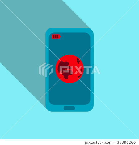 Abstract style modern and vintage mobile gadgets 39390260