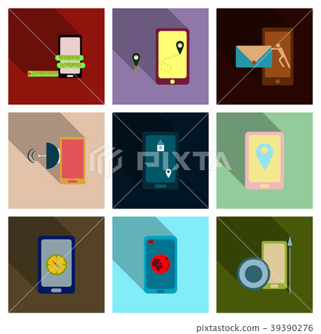 Abstract style modern and vintage mobile gadgets Abstract style modern and vintage mobile gadgets 39390276