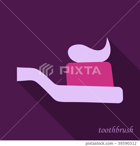 Dental concept. Toothbrush with toothpaste - Stock Illustration ...