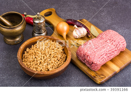 Minced meat soy and beef 39391166