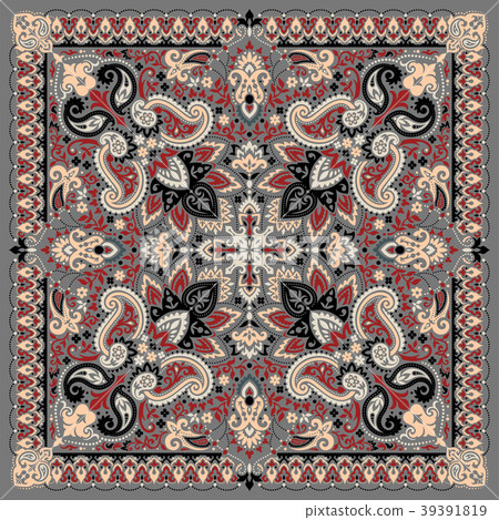 Paisley Bandana print - Stock Illustration [39391819] - PIXTA
