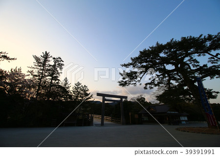 Ise Shrine in the early morning (Uchinomiya) 39391991