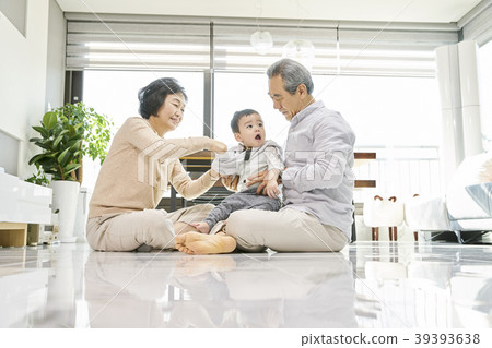 Parenting, Grandfather, Grandmother, Grandson, Korean 39393638