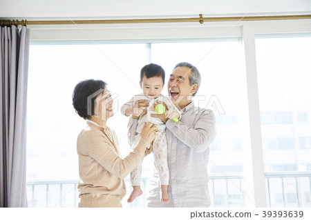 Parenting, Grandfather, Grandmother, Grandson, Korean 39393639