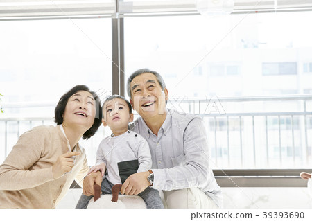 Parenting, Grandfather, Grandmother, Grandson, Korean Parenting, Grandfather, Grandmother, Grandson, Korean 39393690