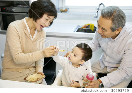 Parenting, Grandfather, Grandmother, Grandson, Korean 39393739