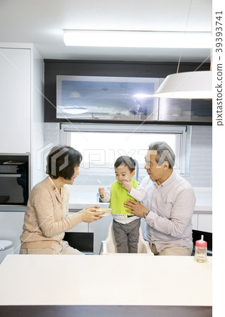 Parenting, Grandfather, Grandmother, Grandson, Korean Parenting, Grandfather, Grandmother, Grandson, Korean 39393741