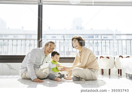 Parenting, Grandfather, Grandmother, Grandson, Korean 39393743