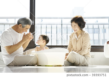 育兒，祖父，祖母，孫子，韓國人 39393751