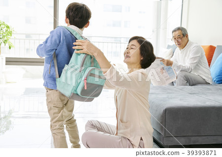 Parenting, Grandfather, Grandmother, Grandson, Korean 39393871