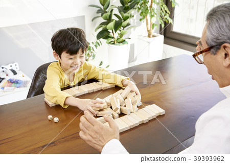 育兒，祖父，孫子，韓國人 39393962