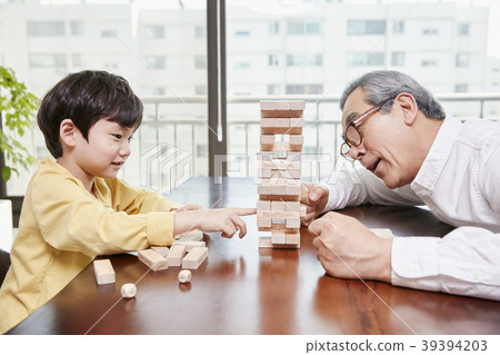Parenting, Grandfather, Grandson, Korean Parenting, Grandfather, Grandson, Korean 39394203