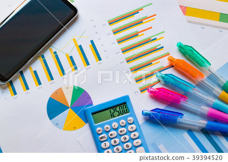 Business scene with graph Business scene with graph 39394520