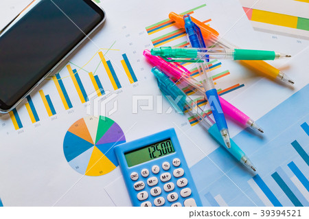 Business scene with graph 39394521