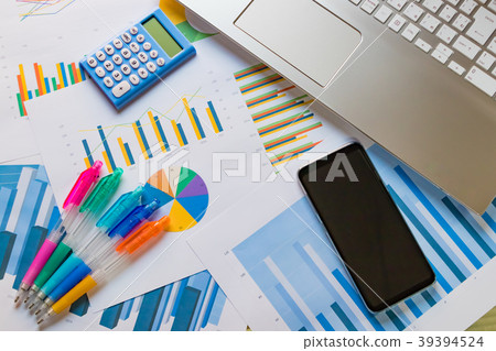 Business scene with graph Business scene with graph 39394524