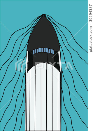 Top view sea ship and boat on ocean water surface Top view sea ship and boat on ocean water surface 39394587