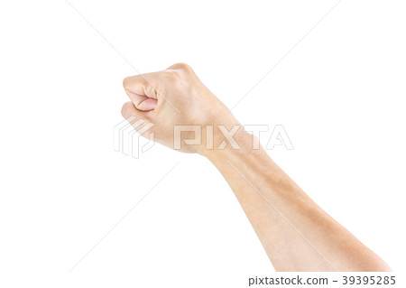 biff hand isolated on white background biff hand isolated on white background 39395285