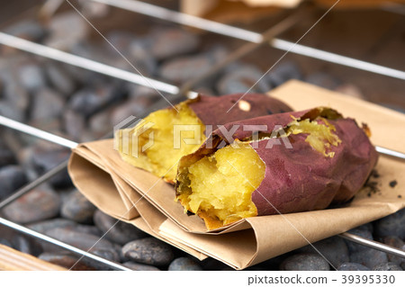 Potato burns purple japan. On the grill is popular 39395330