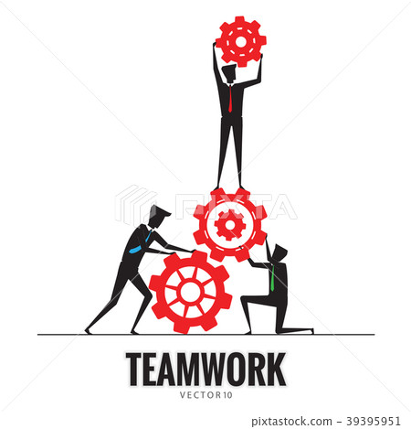 Business teamwork, Businessman silhouette 39395951
