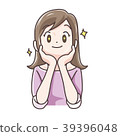 Illustration of a woman who became skin smooth 39396048