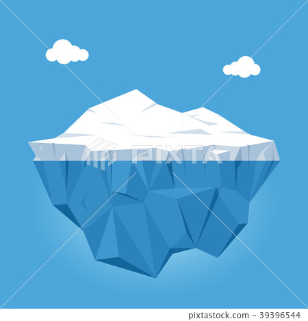 Iceberg with above and underwater view Iceberg with above and underwater view 39396544