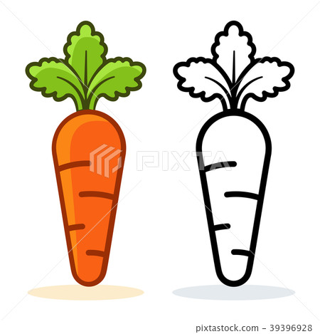 carrot icon on white background 39396928